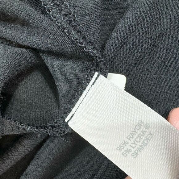 J. Jill Wearever Collection Dress Womens Large Black Solid 3/4 Sleeve Shift Midi - Picture 10 of 10